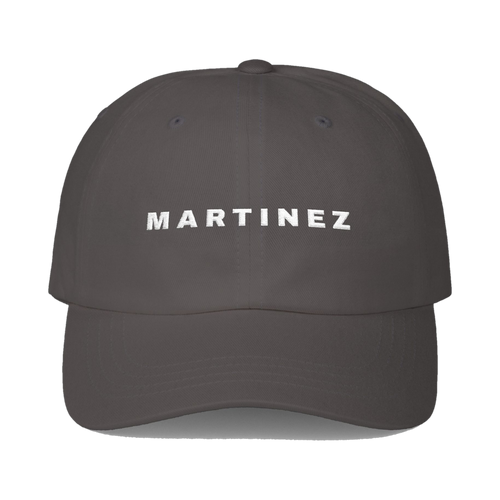 MARTINEZ Dad Hat - Dark Grey - front