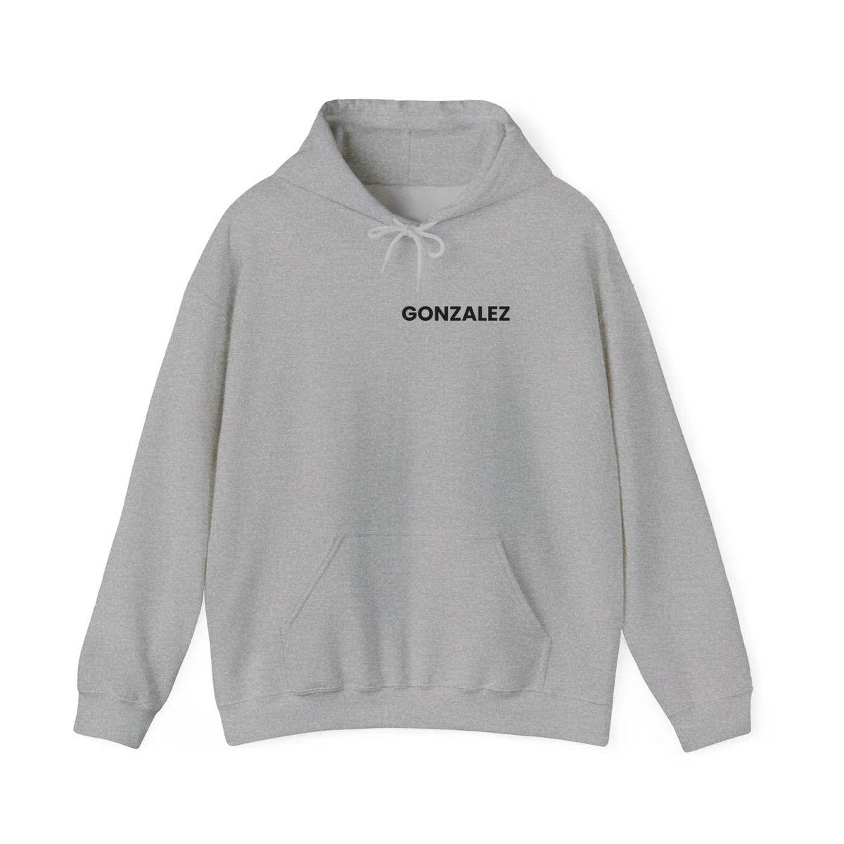 The Name Hoodie Sport Grey front - GONZALEZ