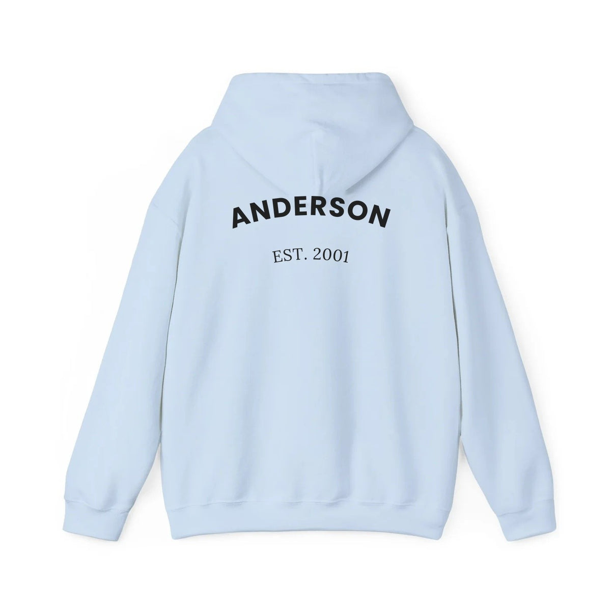 The Name Hoodie Light Blue - ANDERSON EST. 2001