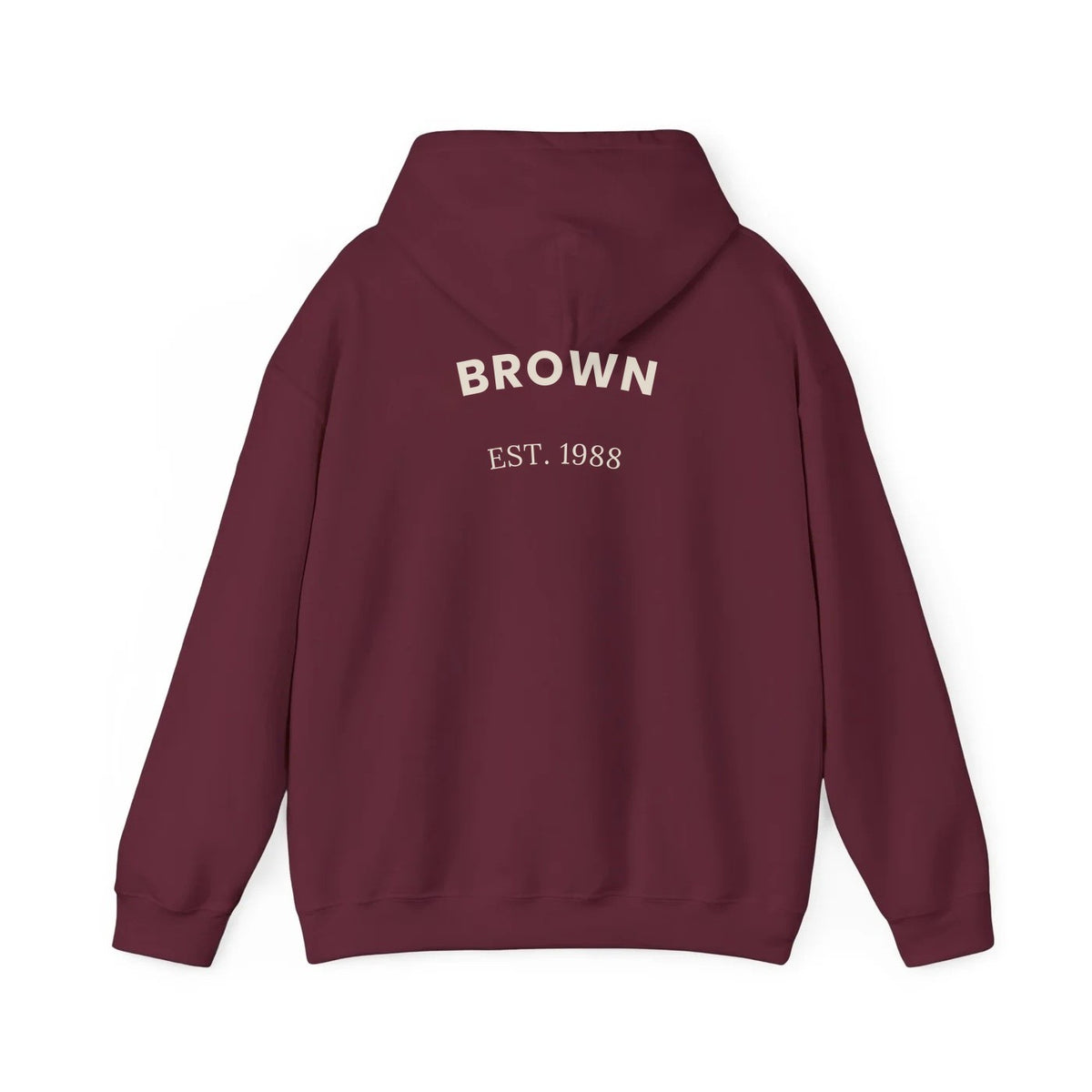The Name Hoodie Maroon - BROWN EST. 1988