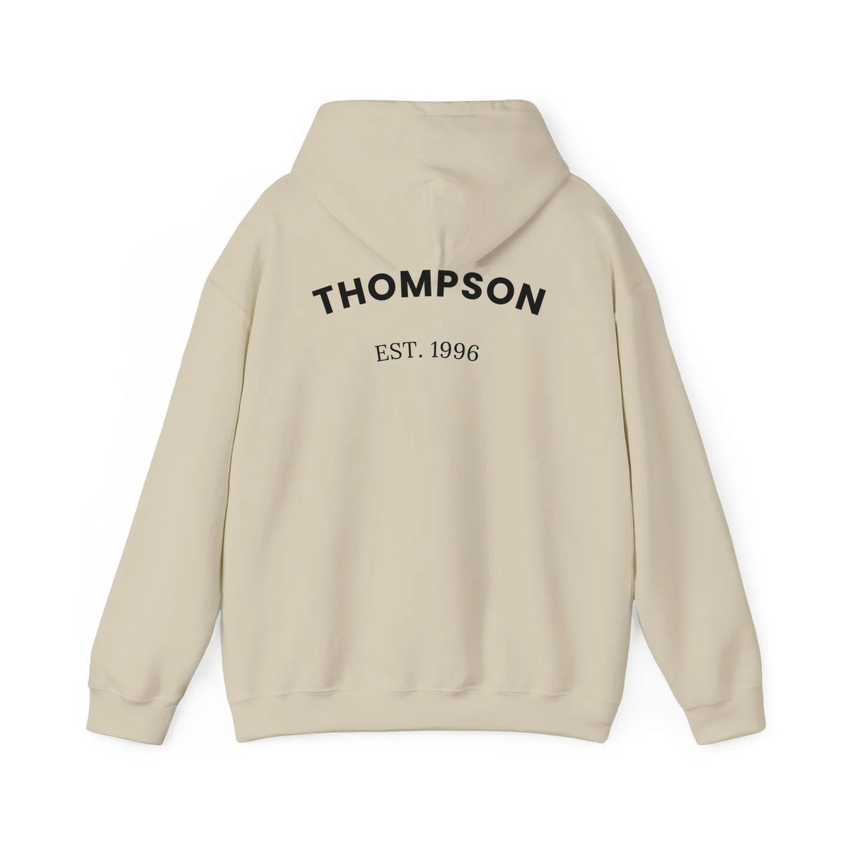 The Name Hoodie Sand - THOMPSON EST. 1996