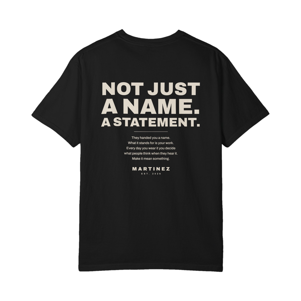 MARTINEZ Statement Tee - Black - back