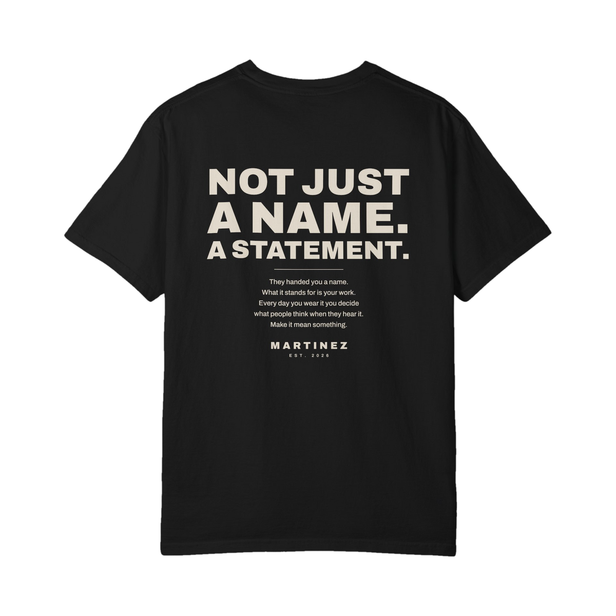 MARTINEZ Statement Tee - Black - back